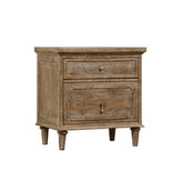 Taupe 2-Drawer Nightstand
