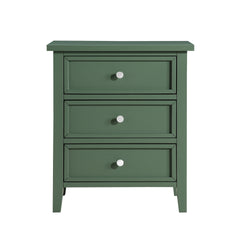 Luca 3-drawer Nightstand - Vintage Green