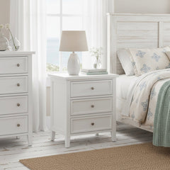 Luca 3-drawer Nightstand - White