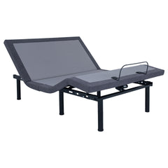 Kelven Grey and Black Twin Extra Long Adjustable Bed Base