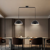 41" Industrial Modern Black Double Pendant Light – Adjustable Ceiling Hanging Lamp with Matte Finish for Dining Room, Kitchen, or Living Room – Stylish and Durable Lighting Fixture (No Bulbs)