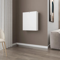 White Wall-Mounted Drop-Leaf Table