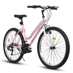 A26337 26 Inch Carbon Steel Frame Mountain Bike,21-Speed Dual V-Brake, Adult and Teens Bicycle for Mountain
