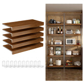 5 Pcs Wire Shelf Covers, Foamed PVC Wire Rack Covers for Removable Closet (Not Wood), Pantry Shelves for Cabinet Bathroom Kitchen Shelving Decoration ( WALNUT Color )