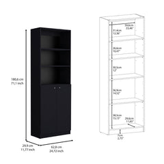 Dupree 2 Piece Home Bookcase set, 49" Wide with 9 Shelves , Living Room Black