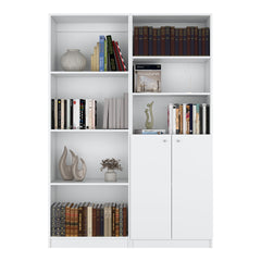 Dupree 2 Piece Home Bookcase set, 49" Wide with 9 Shelves , Living Room White
