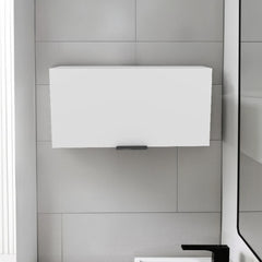 Elsah Pull-Up Door Wall Cabinet, Compact Kitchen, Garage or Bathroom Storage Unit, White