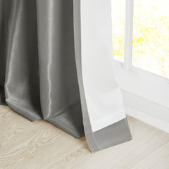 Twist Tab Lined Window Curtain Panel Charcoal 50x84"