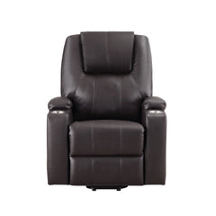Brown 2-Cup Holder Power Lift Recliner