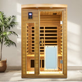 Low EMF Two person Far infrared Red cedar Deluxe indoor sauna room