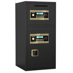 Large Double-door Coin-operated Safe,Digital Security Safe with Fireproof and Waterproof Bag,6.0 Cubic Feet Safe Box with Hidden Code Function for Home,Office and Hotel