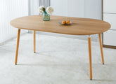 Extensible table,DINING TABLE,OFFICE TABLE,COFFEE TABLE,wood leg,MDF top,100/140/180x100x75cm,oak color