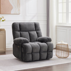 MS P26 Power recliner fabric grey
