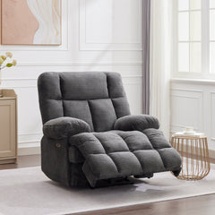 MS P26 Power recliner fabric grey