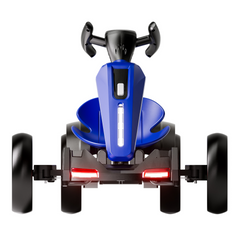 12V electric Kids Pedal Go Kart, Folder Go Kart, Outdoor Ride on Toy with Adjustable Seat, 4 Non-Slip EVA Wheels for Boys and Girls For Age 3-6 Years Old (Blue)