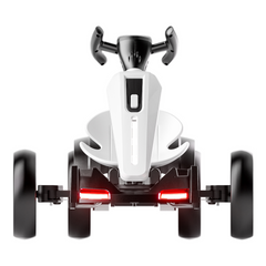 12V electric Kids Pedal Go Kart, Folder Go Kart, Outdoor Ride on Toy with Adjustable Seat, 4 Non-Slip EVA Wheels for Boys and Girls For Age 3-6 Years Old, (White)