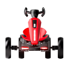 12V electric Kids Pedal Go Kart, Folder Go Kart, Outdoor Ride on Toy with Adjustable Seat, 4 Non-Slip EVA Wheels for Boys and Girls Aged 3-6 Years Old, Red