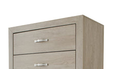 1pc Contemporary Cream Finish Two Storage Drawers Nightstand Wood Grain Finish Wooden Bedroom Furniture