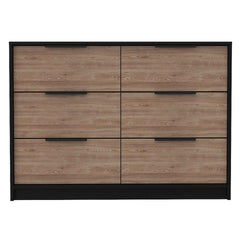 4-Drawer Rectangle Dresser Wenge and Pine