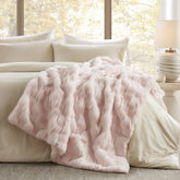 1 PC 50x60" Vivienne Faux Fur Throw Pink