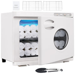 Hot Towel Warmer,23L Large Capacity Spa Hot Towel Warmers with See Through Window, 2 Stainless Steel Racks, Holds up 50-60 Towels, 2-in-1 All-round Heating for Facials, SPA, Massage, Salon