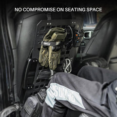 TACMOLLE Portable Rigid MOLLE Panel, Tactical Car Back Seat Organizer with Handle, Heavy Duty Car Storage Organizer for Modular Storage
