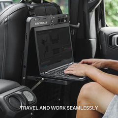 Tacmolle Innovative Dual-Tray Car Organizer: Rigid MOLLE Panel with Foldable Trays for Versatile Storage and On-the-Go Convenience