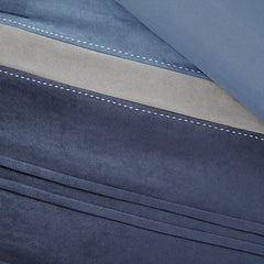 7 Piece Microsuede Comforter Set Navy Cal King