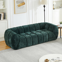 Chenille Pure Foam Sofa, Modern Quilted Cloud Sofa, Deep-Seat Chenille Pure Foam Sofa, Comfortable Modern Sofa, Suitable for Living Rooms, Bedrooms, and Apartments