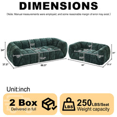 Chenille Pure Foam Sofa, Modern Quilted Cloud Sofa, Deep-Seat Chenille Pure Foam Sofa, Comfortable Modern Sofa, Suitable for Living Rooms, Bedrooms, and Apartments