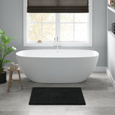 1 PCS 17x24" 100% Cotton Tufted 3000 GSM Reversible Bath Rug Black