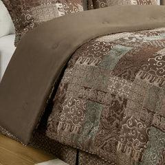 4 Piece Red Comforter Set Red King