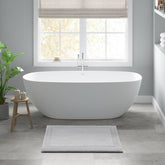1 PCS 20x30" 100% Cotton Tufted 3000 GSM Reversible Bath Rug Grey