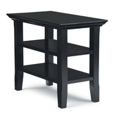 Acadian Solid Wood Narrow Side Table in Black