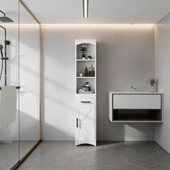 Narrow Cabinet with Drawer,Tall Slim Bathroom Storage Cabinet