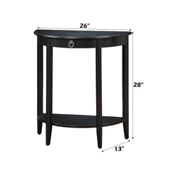 Justino II Black Finish Console Table