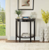 Justino II Black Finish Console Table