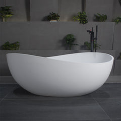 63 inch freestanding solid surface soaking bathtub for bathroom