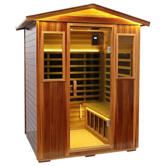 Four-person far-infrared outdoor sauna