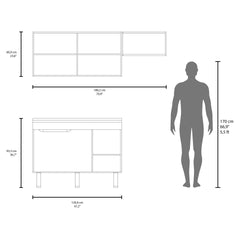 Myton Kitchen Set, 8 Doors,8 Shelves, 6 Legs, White - Kitchen