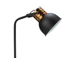 Luxury Look Contemporary 1pc Table Lamp Black Metal Shade Circular Metal Base Lamp