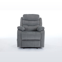 Steph Plush Contemporary Fabric Upholstered Manual Recliner Chair with Lower Lumbar Massage