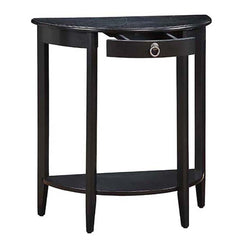 Black Console Table with Bottom Shelf