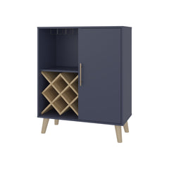 Angela Bar Cabinet with Wine Rack, and Multifunctional Compartments