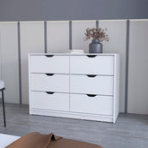 Dillon 4 Drawers Dresser, Chest of Drawers with 2 Cabinets