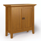 Redmond 32 inch Wide Solid Wood Low Storage Cabinet in Light Golden Brown