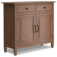 Connaught Solid Wood Entryway Storage Cabinet in Medium Saddle Brown