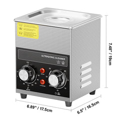Professional Jewelry Cleaning Machine, 2L Jewelry Cleaner Ultrasonic Machine with Heater & Timer, Digital Ultrasonic Cleaner for Cleaning Denture Dental Oral Irrigator Parts Retainer Glasses