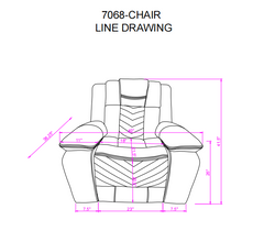 RAIZE GREY POWER RECLINER WITH LED