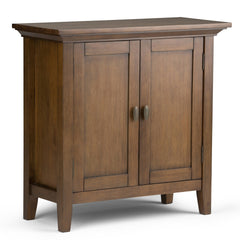 Redmond 32 inch Wide Solid Wood Low Storage Cabinet in Rustic Natural Aged Brown